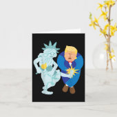 リバティ蹴トランプ2020選挙アンチドナルド カード (黄色い花)