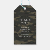 リバティ軍隊リタイアメントパーティーカモフラージュ ギフトタグ (裏面)