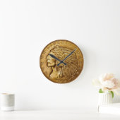 リバティ金ゴールド ラウンド壁時計 (ホーム)
