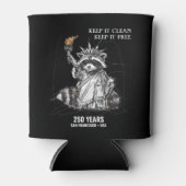 リバティ・アライグマ 250周年 サンフランシスコ・プライド 缶クーラー (正面)