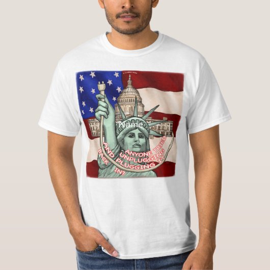 リバティ・アンプラグUSA Tシャツ (正面)