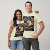 リバティ・イーグル - 勇ましい愛国的な7月4日のTシャツ Tシャツ (ユニセックス)