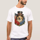 リバティ・コリーのイラスト Tシャツ (正面)