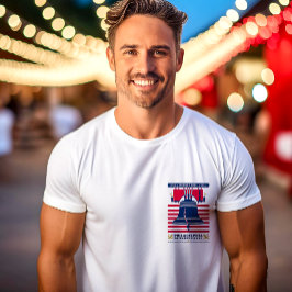 リバティ・ベルがスターとストライプ愛国的なTシャツ Tシャツ