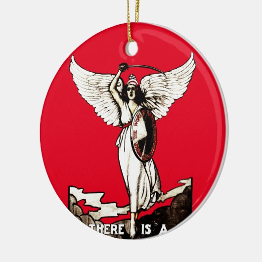 リバティ・ボンド第一次世界大戦のポスター1918 セラミックオーナメント (左)