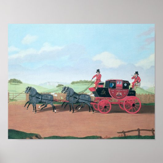 リバプールとロンドン王室の・メール・コーチ, 1812 ポスター (正面)