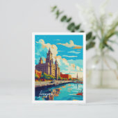 リバプールイングランドヴィンテージ旅行 ポストカード (スタンド正面)