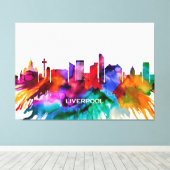 リバプールスカイライン キャンバスプリント (インサイチュ (ウッドフロア))