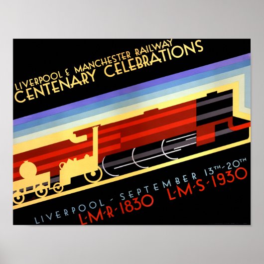 リバプールマンチェスター鉄道ヴィンテージポスター ポスター (正面)