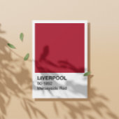 リバプールメルセイサイドレッド – 白縁ど ポスター