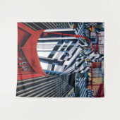 リバプール抽象芸術アートのドライアックの砲撃船 タペストリー (正面(横))