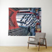 リバプール抽象芸術アートのドライアックの砲撃船 タペストリー (インサイチュ(横))