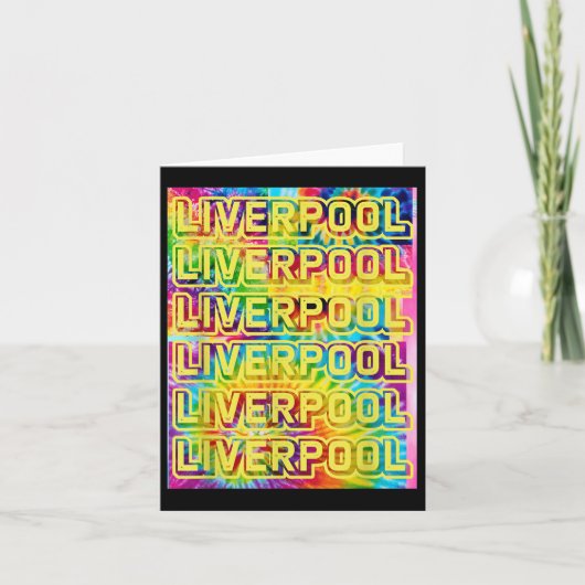 リバプール英国シティシャツ世界旅行ギフトメンズレディース カード (正面)