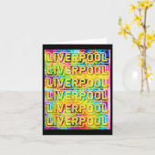 リバプール英国シティシャツ世界旅行ギフトメンズレディース カード (黄色い花)