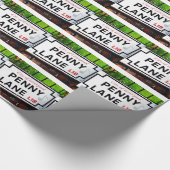 リバプール·イングランドのペニー·レーン·サイン ラッピングペーパー (角)