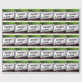 リバプール·イングランドのペニー·レーン·サイン ラッピングペーパー (フラット)