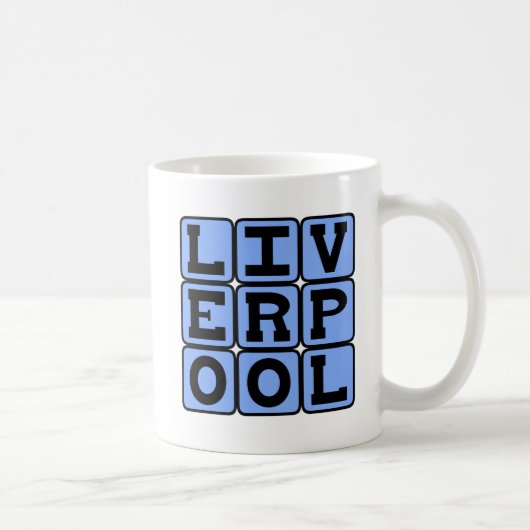 リバプール イングランドの都市 コーヒーマグカップ (右)