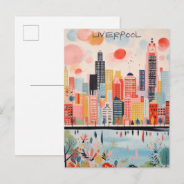 リバプール イングランド 旅行 都市 絵画 美意識 ポストカード