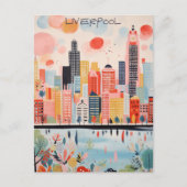 リバプール イングランド 旅行 都市 絵画 美意識 ポストカード (正面)