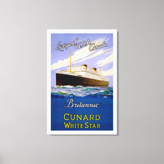 リバプール、米国、カナダ（ブリタニック） キャンバスプリント (正面)