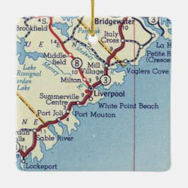 リバプールNSヴィンテージの地図 セラミックオーナメント