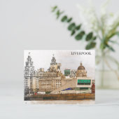 リバプー統一されたルキングダムシティビュー ポストカード (スタンド正面)