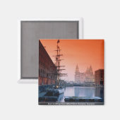 リバポー建物アルバート波止場コンプレックスの肝臓 マグネット (正面/裏面)