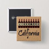 リバモアカリフォルニアレッドワインボトルテイスティングおもしろい 缶バッジ (正面&裏面)