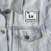 リバモリウム (Lv) - 元素の周期表 缶バッジ (インサイチュ)