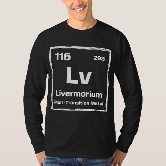 リバモリウム (Lv) - 元素周期表 Tシャツ (正面)