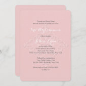 リバレントクロス宗教招待状ピンク 招待状 (正面/裏面)