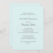 リバレントクロス宗教招待状ブルー 招待状 (正面/裏面)