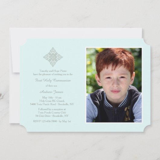 リバントクロス宗教写真招待状 招待状 (正面)