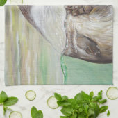 リバーよくはしゃぐ・オッター絵画ズ キッチンタオル (折り畳み)