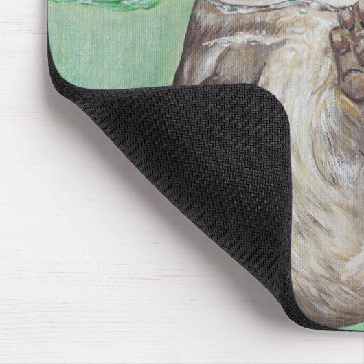 リバーよくはしゃぐ・オッター絵画ズ マウスパッド (コーナー)