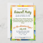 リバーアドベンチャーフェアレ図解入りの、写真付きのパーティー自然 招待状 (裏面)