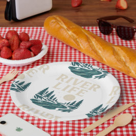 リバーイズライフ紙プレート-自然インスパイアパーティー ペーパープレート