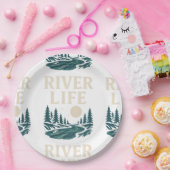 リバーイズライフ紙プレート-自然インスパイアパーティー ペーパープレート (パーティー)