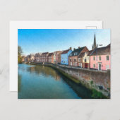 リバーウェンサムクエイサイドノーウィッチノーフォークUK ポストカード (正面/裏面)