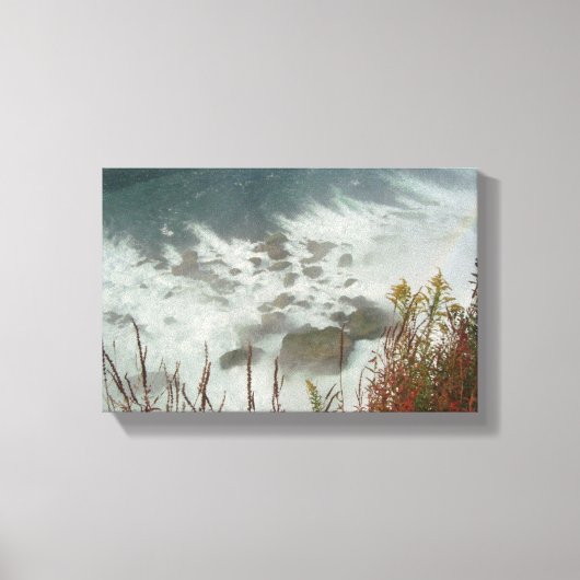 リバーウォーターグリーンブルーバレーランドスケープ キャンバスプリント (正面)