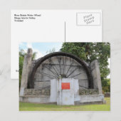 リバーエステート水車、トリニダード葉書 ポストカード (正面/裏面)