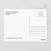 リバーエステート水車、トリニダード葉書 ポストカード (裏面)