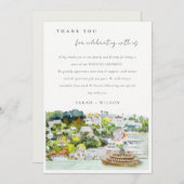 リバーエレガントクルーズカントリーランドスケープ結婚ズ サンキューカード (正面/裏面)