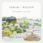 リバーエレガントクルーズカントリーランドスケープ結婚ズ スクエアシール (正面)