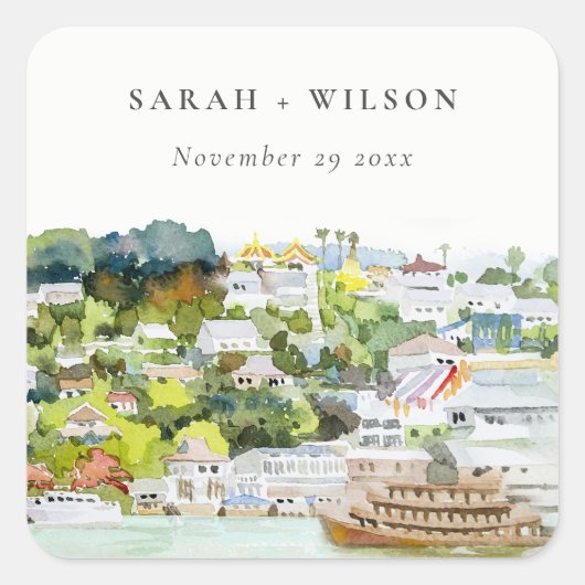 リバーエレガントクルーズカントリーランドスケープ結婚ズ スクエアシール (正面)