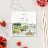 リバーエレガントクルーズカントリーランドスケープ結婚ズ スタンダードカクテルナプキン (インサイチュ)