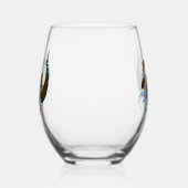 リバーオッターウォーターかわいい ステムなしワイングラス (左)