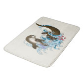 リバーオッターウォーターかわいい バスマット (アングル)