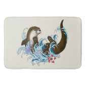 リバーオッターウォーターかわいい バスマット (正面)