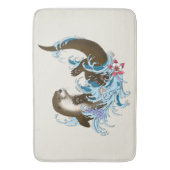 リバーオッターウォーターかわいい バスマット (正面縦)